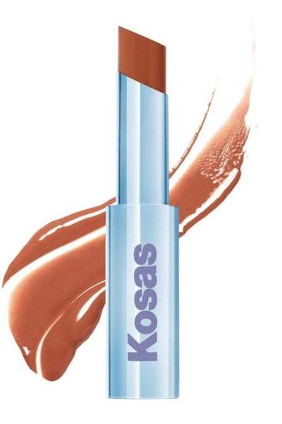 KOSAS Wet Stick Moisturizing Shiny Sheer Lipstick Sunset Simmer - Warm Rosy Brown 3g