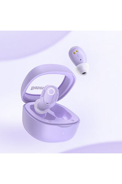 Baseus Purple Baseus WM02 Wireless Earphones TWS Bluetooth 5.3 Headphones, Mini and compact Comfortable wea