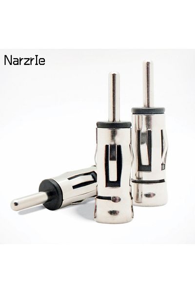 NarzrIe Car Vehicles Radio Stereo ISO To Din Aerial Antenna Mast Adapter Connector Plug for Car Radio Ste...
