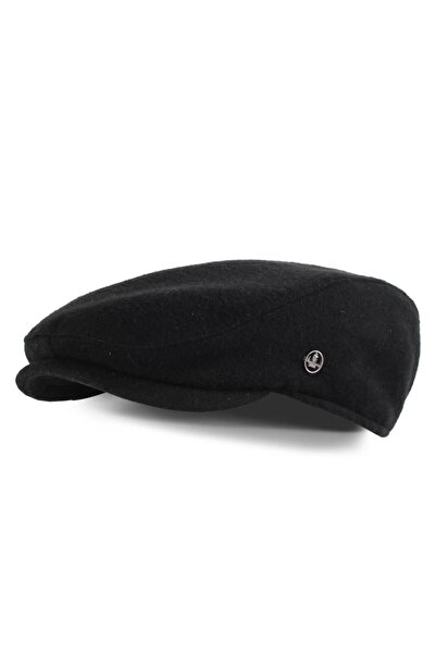 KAMBO WEAR Black Woolen Stampede Winter Fabric Tommy Shelby Cap Hat (Anti-Sweat Satin Quilted Stitched Lining)