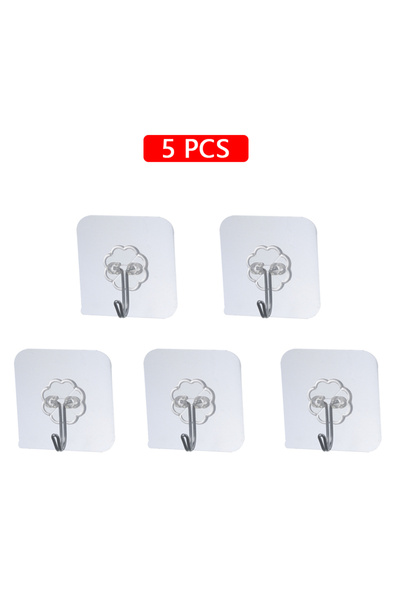 Choice 5 قطع 10/20 قطعة خطافات شفافة قوية ذاتية اللصق للباب وخطافات شفط حمولة...