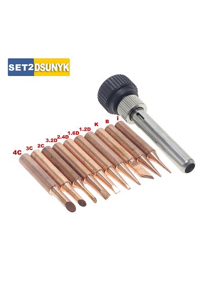 Choice Green 10pcs 900m Soldering Iron Tips Set Welding Nozzle Internal Heated Solder Heads Welding Tip Too