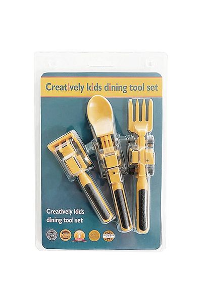Choice Multicolor New Creative Children's Car Tableware Set Dinner Plate Spoon Bulldozer Excavator Shovel F