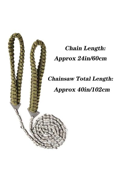 Choice Green Manual Mini Chainsaw Umbrella Rope Handle Garden Logging Convenient Chain Saw Outdoor Survival