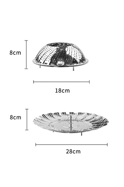Choice1 طبق قابل للطي 11 بوصة، سلة طهي بالبخار من الفولاذ المقاوم للصدأ، وعاء...