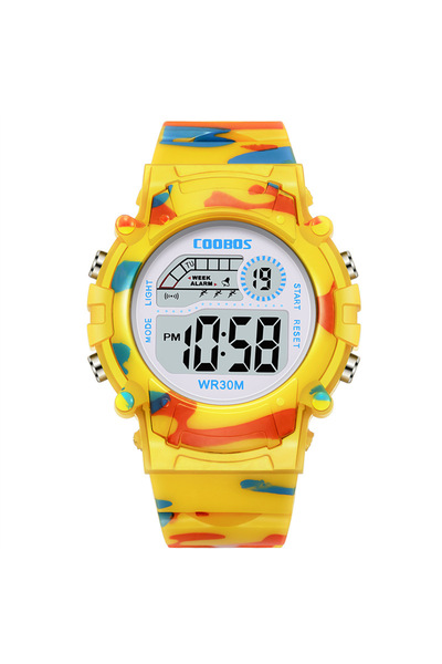 Choice ساعات رقمية رياضية عسكرية جديدة للأولاد لعام 2023 باللون الأصفر للأطفا...