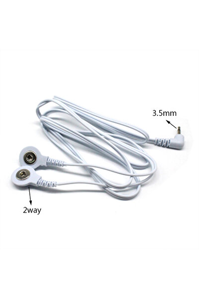 Choice1 1pcs 3.5mm2 way 2 Way+4-Way Machine Massager Button Cable Electrode E...