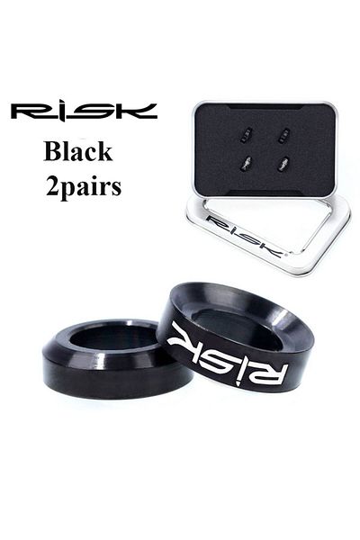 Choice Black 2pair RISK Mountain BMX Bike Bicycle Titanium M6 Concave and Convex Washer Spacer For Disc Bra