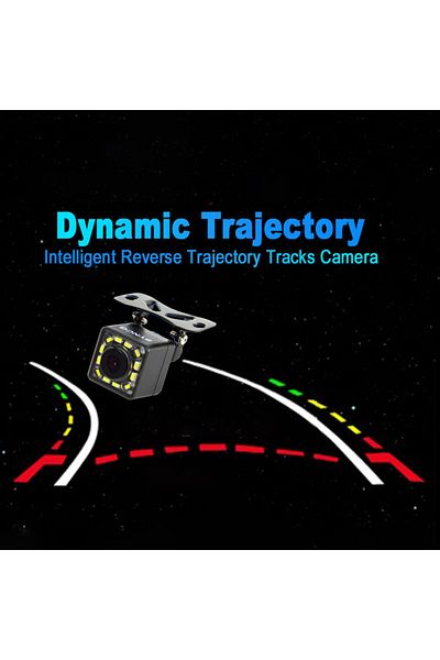 Choice Intelligent Dynamic Trajectory Parking Reverse Car Rear View Camera 12 LED Night Vision CCD HD Video