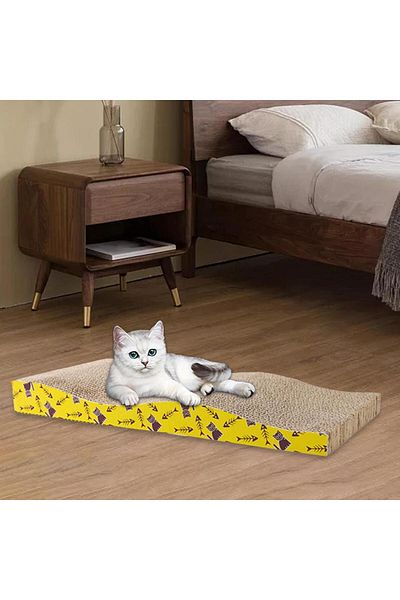 Choice Wave 44.5x21x44cm Cat Scratching Board Bed Cat Scratchers Cardboard Cat Scratch Pad Nest for Sleepin
