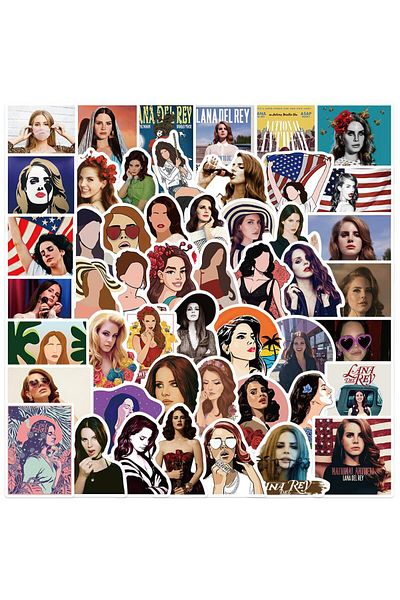Choice 50PCS All 50PCS Singer Lana Del Rey Sticker DIY Laptop Guitar Phone Motorcycle Fridge Waterproof Gra
