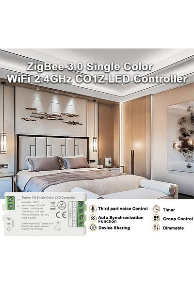 Choice وحدة تحكم LED Zigbee 3.0 WiFi أحادية اللون مع خاصية التعتيم، بتردد 2.4 جيجاهرتز، شريط LED CCT RGB RGBW RGBCCT، بوابة Tuya