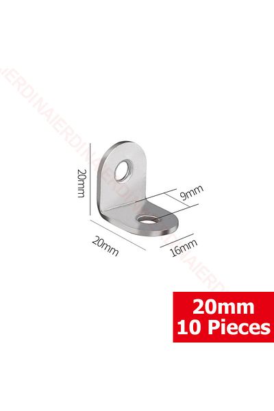 Choice 20x20x16mm 01 NAIERDI 10PCS 90 Degree Angle Corner Brackets Stainless Steel Corner Brace Fastener Wa