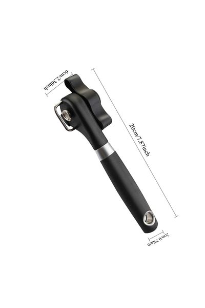 Choice black Cut Can Opener Smooth Edge Can Opener - Handheld Easy Turn Knob, Manual Can Opener Stainless S