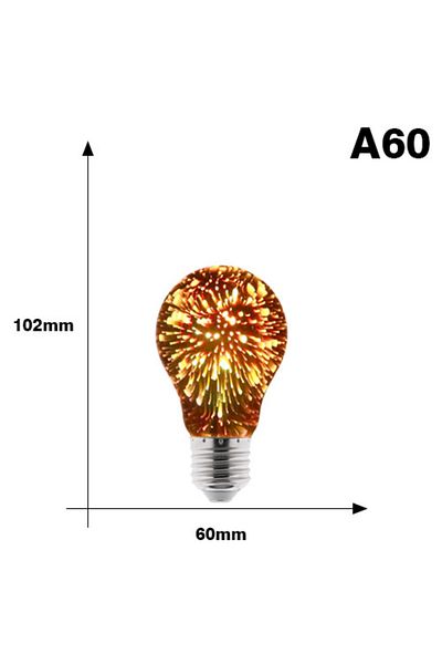Choice A60 3D Decoration LED Edison Light Bulb E27 6W 110V 220V Vintage Star Fireworks Lamp Holiday Night L