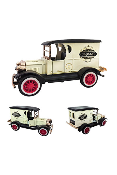 Choice1 سيارة كلاسيكية بيضاء على شكل حرف T بمقياس 1:32، لعبة نموذجية من سبائك...