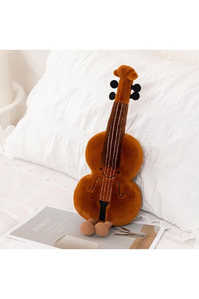 Choice 38cm Cute Musical Plush Toy Soft Violin 30cm Guitar Pipa Tuning Fork Note Stuffed Doll Instrument Gi