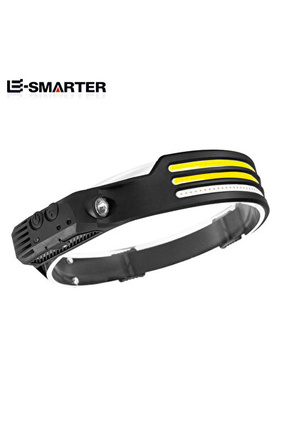 Choice1 مصباح رأسي LED COB بمستشعر W689-3 (3 أبيض) مصباح أمامي حثي مدمج ببطار...