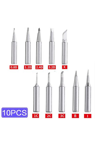 Choice 10PCS 5PCS/10PCS Soldering Iron Tips Soldering Iron Head Set DIY Electric Soldering Iron Replacement