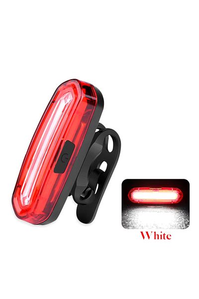 Choice Red White Light MTB Road Bike Rear Light USB Rechargeable LED Bike Tail Light Easy to Install Bicycl