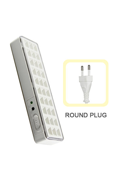 Choice 161-Round plug 2 Modes Dimmable 30LED Rechargeable Emergency Lamp Outd...