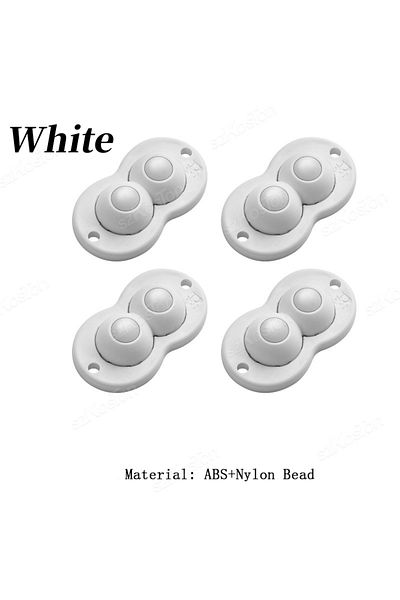 Choice 16PCS Whiter-Nylon 16/8/4 Pcs Self Adhesive Caster Wheels Stainless Steel Nylon 360 Degree Rotation