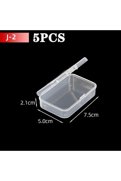 Choice YX-005-J2-5pcs 20/5Pcs Mini Items Organizers Storage Container Packaging Box Rectangle Plastic Jewel