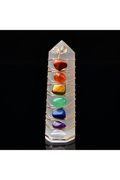 Choice حجر سيلينيت ذهبي طبيعي واحد، نقطة سيلينيت، حجر شفاء، مسلة كوارتز، برج ...