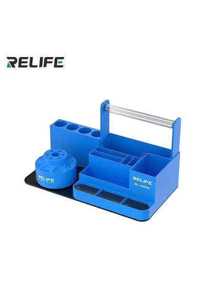 Choice رف تخزين ذكي للإصلاح يدور بزاوية 360 درجة من RELIFE RL-001H أزرق، مصنف دوار لمفكات البراغي