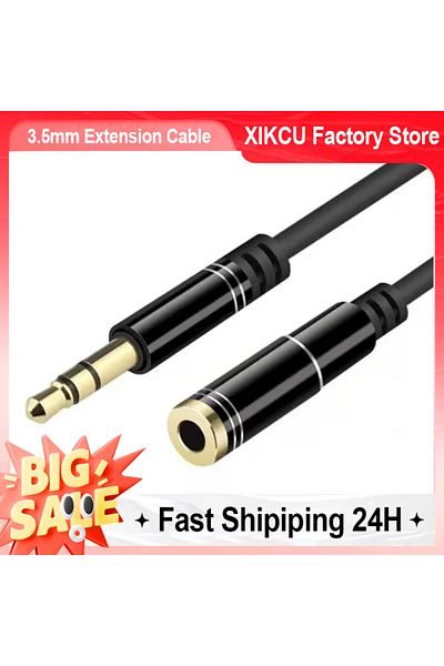 Choice 5m XIKCU 3.5mm Extension Cable Headphone Extension Cable Gold Plated Aux Cable Audio Stereo Jack Mal