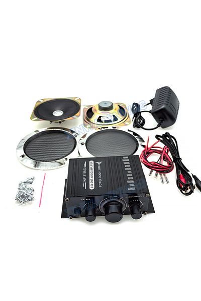 Choice UK Plug Ak170 Light Mini STEREO Power Amplifier With 4 Inch Speaker DIY Kit Vending Pinball Audio Ar