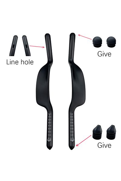 Choice With holes BALUGOE Road Fixed Gear bike Triathlon Time Trial Carbon Bicycle Extended TT Rest Handle
