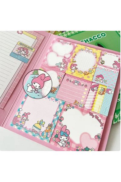 Miniso 1pc Melody Kawaii Sanrio Hello Kitty Convenience Book Mymelody Kuromi Cinnamoroll Note Book Cute Pas
