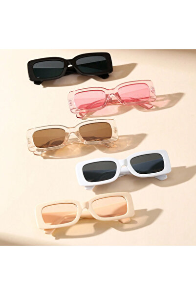 Choice نظارات شمسية نسائية مربعة عتيقة C4، 5 قطع، كلاسيكية، مناسبة للعطلات اليومية والسفر والشاطئ