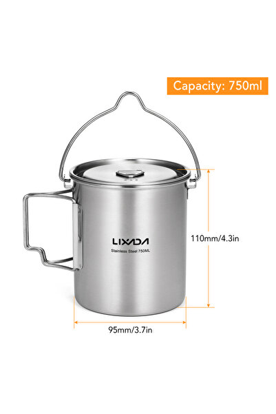 Choice وعاء 750 مل من LIXADA وعاء محمول من الفولاذ المقاوم للصدأ بسعة 750 مل ...