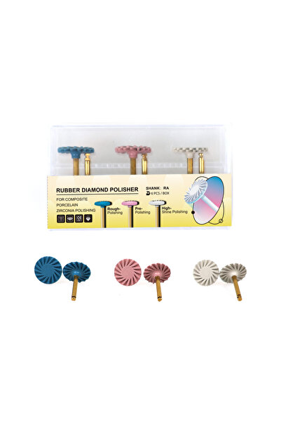 Choice 6 قطع ذهبية مختلطة 6 قطع/مجموعة تلميع الأسنان من الراتينج المركب نظام ...