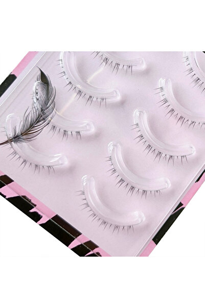 Choice1 W-33 5 أزواج من الرموش السفلية ذات الشريط الشفاف المصنوعة يدويًا من الرموش الصناعية والرموش السفلية من المانجا الطبيعية