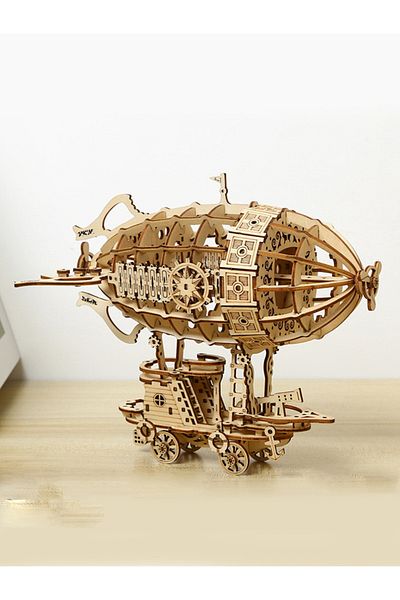 Choice 3D Wooden Puzzle Airship Model kits for Adults Model Building Kit Brain Teaser for Adults to Bui...