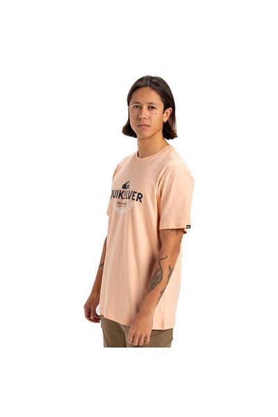 Quiksilver Ανδρικό ροζ μπλουζάκι τυπωμένο ανδρικό μπλουζάκι Eqyzt08064