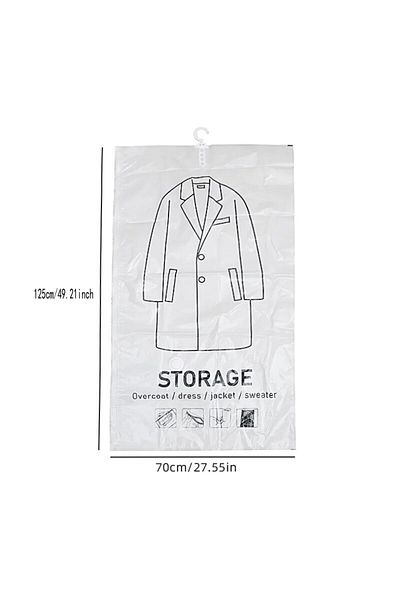 Choice 1PC L(70X125cm) Hanging Vacuum Storage Space Saver Bags for Clothes for Suits, Dress, Jacket