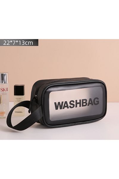 Choice 1pc S black 1pc Black Transparent Portable Women Travel Wash Bag Waterproof Makeup Storage Pouch Lar