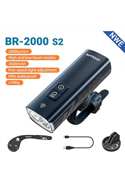 Choice BR2000 S2 CYCLAMI Bicycle Light 1200LM T6 LED Rechargeable Set Road MT...