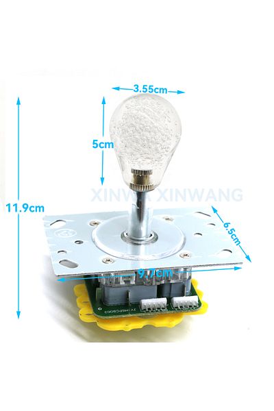 Choice Oval ball 12V LED Joystick Colorful Illuminated Light Switchable 4 To 8 Way Controller For Arcade Fi