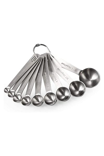 Choice Other bxgls-9pc Stainless steel measuring spoon set, including American and metric measuring spoons,