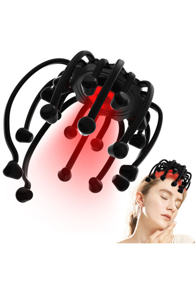 Choice مجموعة سوداء من جهاز تدليك الرأس الكهربائي KTS، جهاز تدليك الأخطبوط، 2...