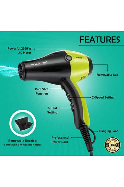 İkonic Ikonic Speedy Hair Dryer – Green