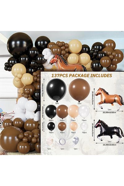 Choice Other MULTI 137pcs Western Cowboythemed Balloon Arch Kit for Rodeo,farm Parties,Western Birthday Par