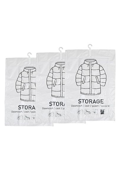 Choice 3 Pack M(70X110cm) Hanging Vacuum Storage Space Saver Bags for Clothes for Suits, Dress, Jacket