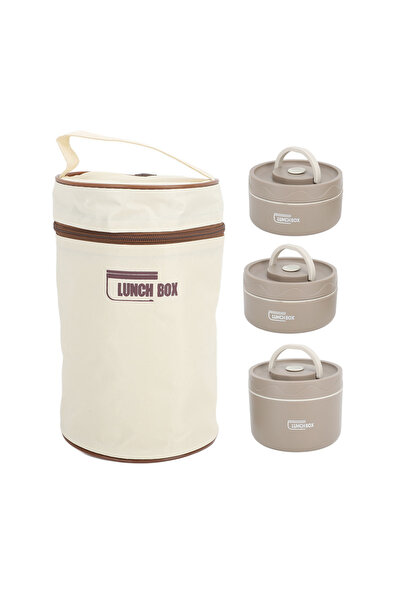 Choice Coffee Color 3Pcs Insulated Lunch Container Box 304 Stainless Steel Se...