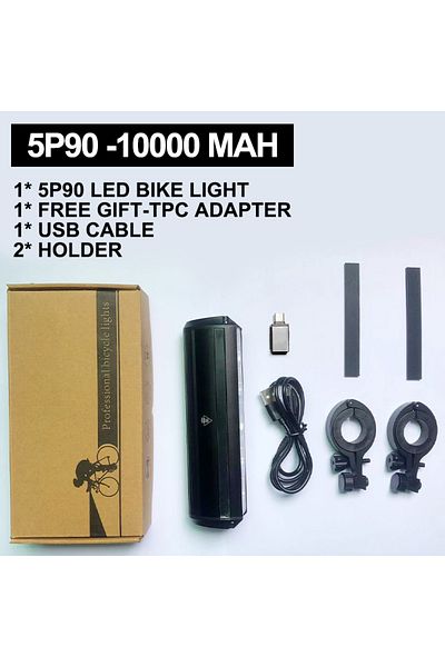 Choice 5P90 10000mAh 10000mAh Bicycle Light 5P90 LED Front Double Bracket Power Bank MTB Mountain Bicycle L